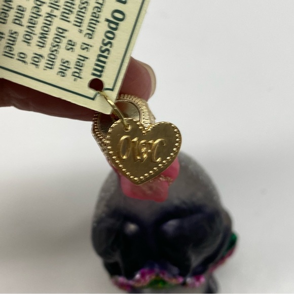 Old World Christmas Blossom Opossum Glass Blown Christmas Tree Ornament Fun - Picture 9 of 14